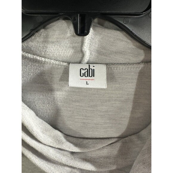 Cabi Maternity Light Gray Cowl Neck Sweatshirt Sz Large Nursing Fall Lightweight - Picture 3 of 7